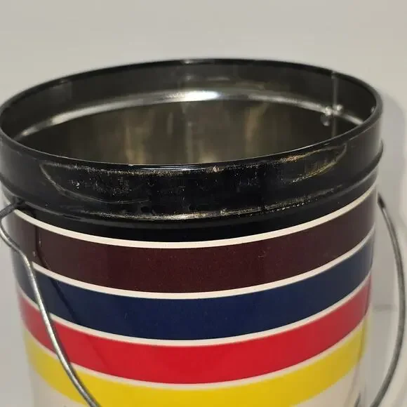 Vintage Stanley Roberts Spectrum Flatware Canister – Mid Century Modern Striped - Picture 11 of 14